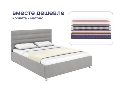 Кровать Димакс Левита + матрас Базилик Энерджи 24 медиум 1425