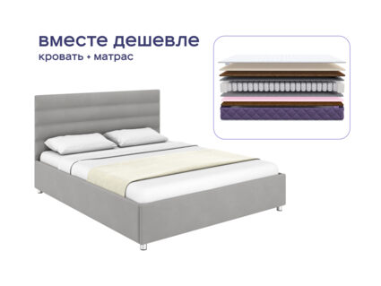 Кровать Димакс Левита + матрас Базилик Микс 20 медиум массаж 1425