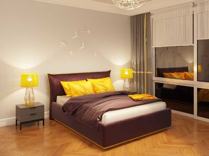 Кровать Nuvola Sicilia Next 001 (с основанием) 200х200