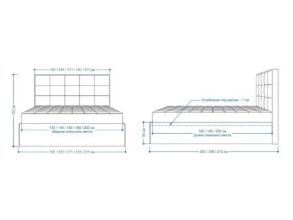 Кровать Lonax Адель велюр Dolly-2 200х190