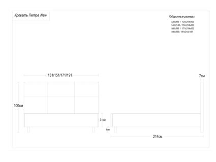 Кровать Димакс Петра new Опал с подъемным механизмом 253