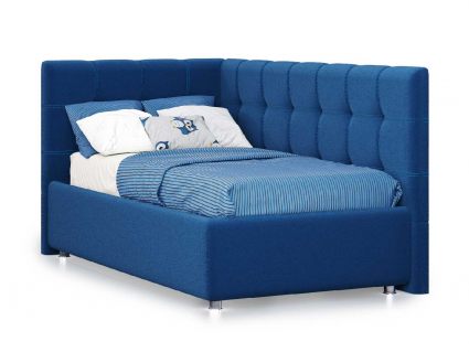 Кровать Nuvola Sabina угловая Velutto 26 90х190