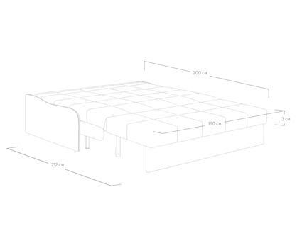 Диван Сонум Glen Рогожка зелёный Длина 170 см
