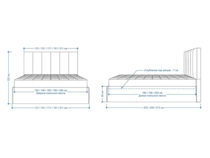 Кровать Lonax Милана велюр Dolly-2 (с подъемным механизмом) 140х190