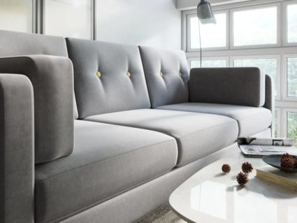 Диван Арско Ингвар Б трехместный светло-серый Длина 199 см