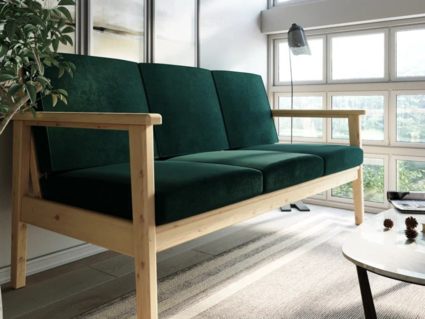 Диван Арско Лориан трехместный зеленый