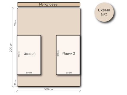 Кровать Mr.Mattress Site Box экокожа Beige 180х195