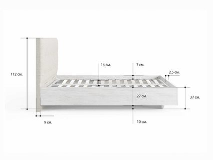Кровать Сонум Vena Ясмунд + Кашемир Бежевый 200х190