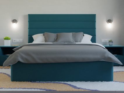 Кровать Lonax Кармела велюр Dolly-13 (с основанием) 140х200