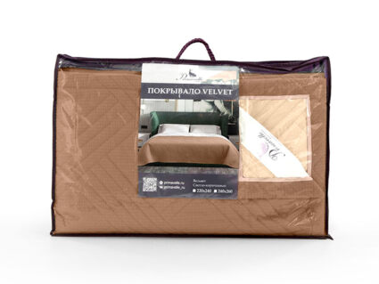Покрывало Primavelle Velvet светло-коричневое 240х260
