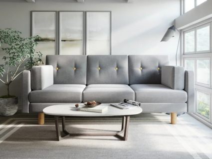 Диван Арско Ингвар Б трехместный светло-серый Длина 199 см