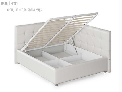 Кровать Nuvola Sabina угловая Velutto 14 (с подъемным механизмом) 160х190