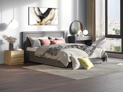 Кровать Сонум Bergamo Кашемир Бежевый (с подъемным механизмом) 160х190