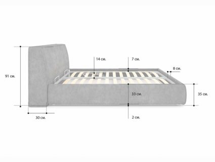 Кровать Сонум Altea Кашемир Горчичный 160х190