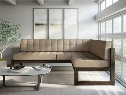 Диван Арско Сега угловой трехместный бежевый Длина 218 см
