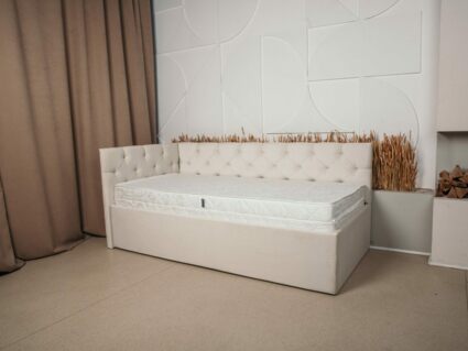 Кровать Димакс Бриони с подъемным механизмом 120x200 Велюр Velutto 33 уцененная