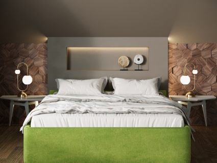 Кровать Nuvola Alba Velutto 22 (с подъемным механизмом) 160х190