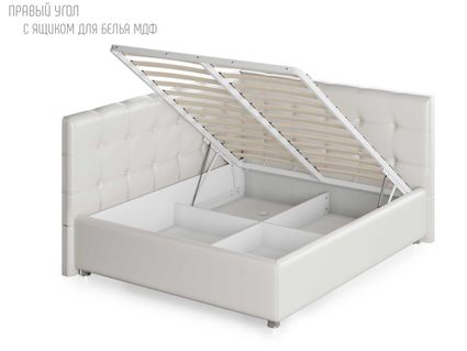 Кровать Nuvola Sabina угловая Velutto 26 (с подъемным механизмом) 120х200