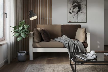 Диван Арско Домино Мини двухместный коричневый Длина 141 см