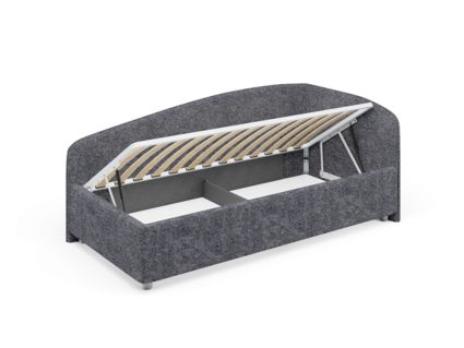 Кровать Сонум Paola Замша Горчица (с подъемным механизмом) 80х190