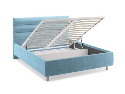 Кровать Сонум Linda Экокожа Белая (с подъемным механизмом) 120х200