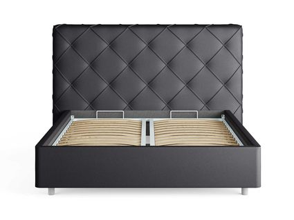 Кровать Сонум Manhattan Экокожа Коричневый (с подъемным механизмом) 140х200