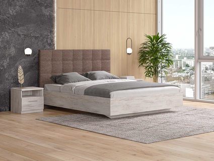 Кровать Сонум Luiza Ясмунд + Кашемир Бежевый (с подъемным механизмом) 80х190