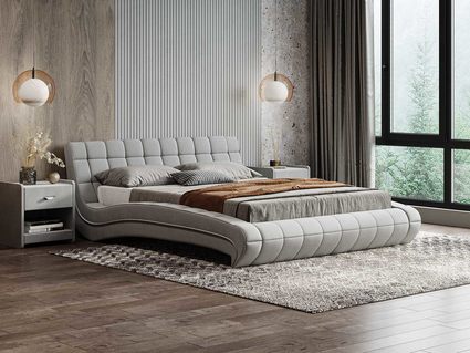 Кровать Сонум Milano Экокожа Белая 180х200