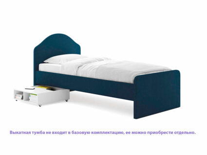 Кровать Сонум Emma Микровелюр белый 90х200