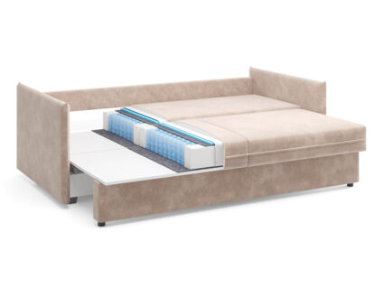 Диван Сонум Remy Рогожка мокко Длина 215 см