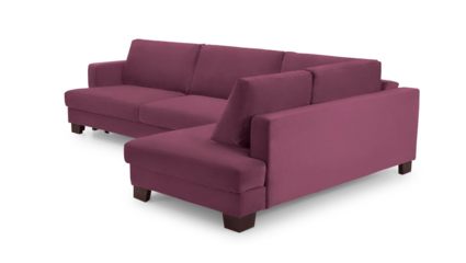 Диван Фиеста Мебель Марсель угловой (большой) велюр Vivaldi 19 фиолетовый Длина 309 см