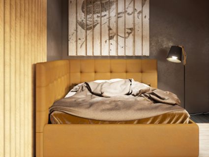 Кровать Nuvola Sabina угловая Velutto 14 (с подъемным механизмом) 160х190