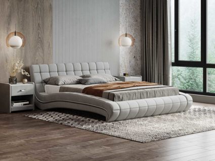 Кровать Сонум Milano Кашемир Бежевый (с подъемным механизмом) 160х200