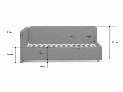 Кровать Сонум Capri Кашемир Бежевый 90х200