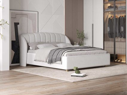 Кровать Сонум Valencia Экокожа Белый (с подъемным механизмом) 180х200