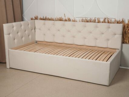 Кровать Димакс Бриони с подъемным механизмом 120x200 Велюр Velutto 33 уцененная