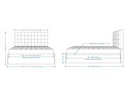 Кровать Lonax Аврора велюр Dolly-3 140х200
