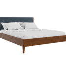 Кровать Rivi Ruby Wood Орех светлый/Рогожка Step 7 120х200