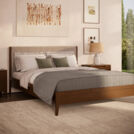 Кровать Rivi Ruby Wood Пинотекс/Рогожка Step 3 120х200